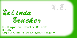 melinda brucker business card